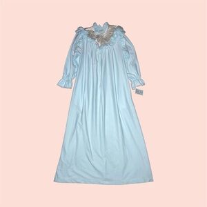 Vintage Blue Warm Fuzzy Nightgown